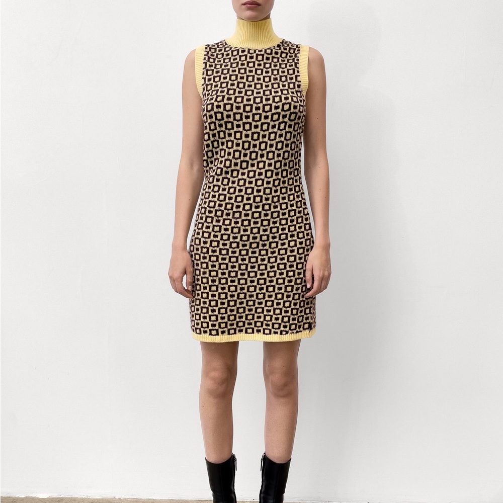 ZARA GEOMETRICAL JACQUARD KNIT‎ DRESS